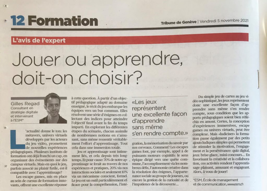 ESM - TdG - Avis Expert - Gilles Regad - 5 novembre 2021