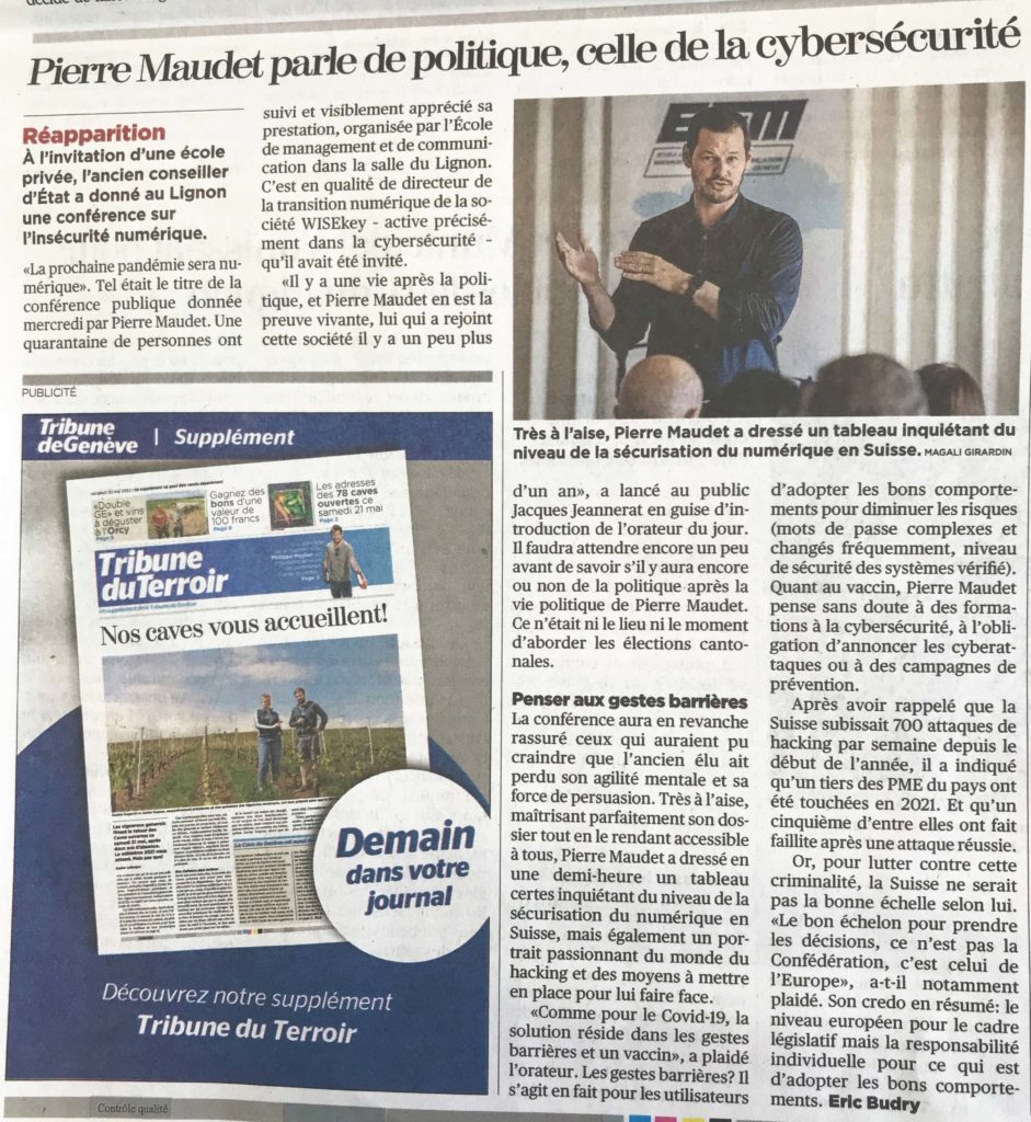 ESM TdG Pierre Maudet Parle De Politique Cybersecurite 19052022